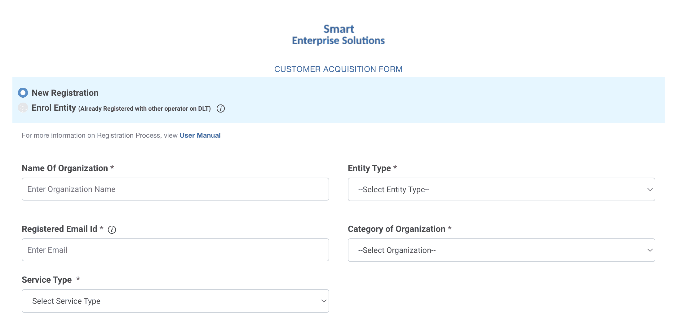 Entity Registration